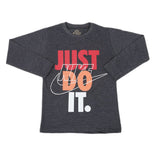 Boys Full Sleeves T-Shirt - Dark Grey, Kids, Boys T-Shirts, Chase Value, Chase Value