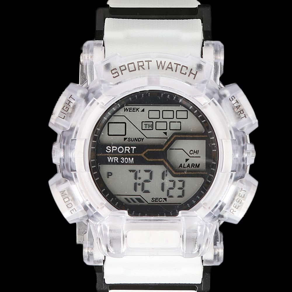 Men's Digital Wrist Watch - White and Green, Men, Watches, Chase Value, Chase Value