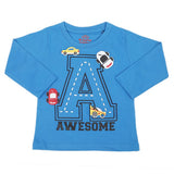 Boys Full Sleeves T-Shirt - Blue, Kids, Boys T-Shirts, Chase Value, Chase Value
