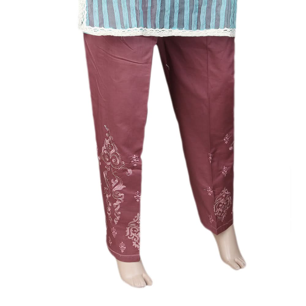 Women's Embroidered Trouser - Purple, Women, Pants & Tights, Chase Value, Chase Value