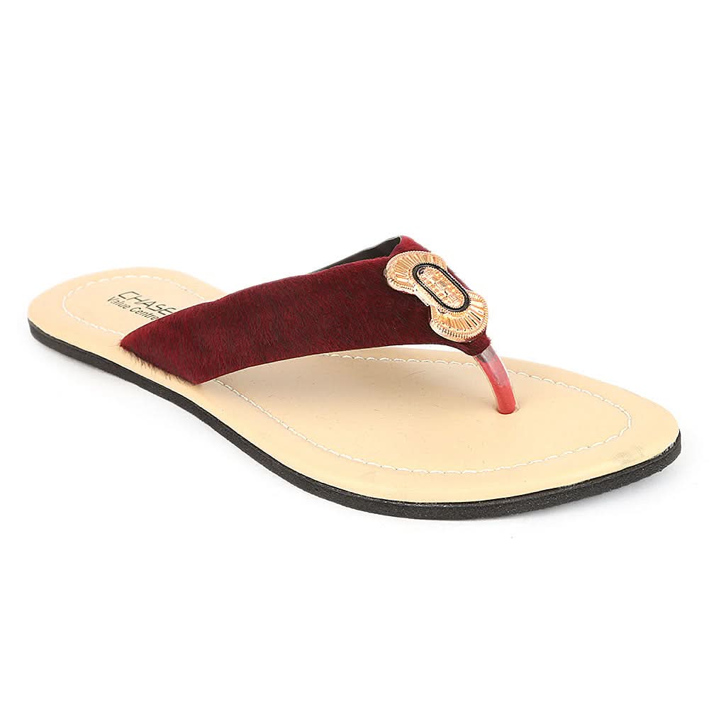 Women's Slipper (J-521) - Maroon, Women, Slippers, Chase Value, Chase Value