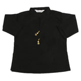 Girls Basic Dobby Kurti - Black, Girls Kurti, Chase Value, Chase Value