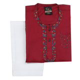 Newborn Boys Shalwar Suit - Maroon, Kids, Newborn Boys Sets And Suits, Chase Value, Chase Value