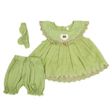 Newborn Girls Half Sleeves Suit - Green, Kids, Newborn Girls Sets And Suits, Chase Value, Chase Value
