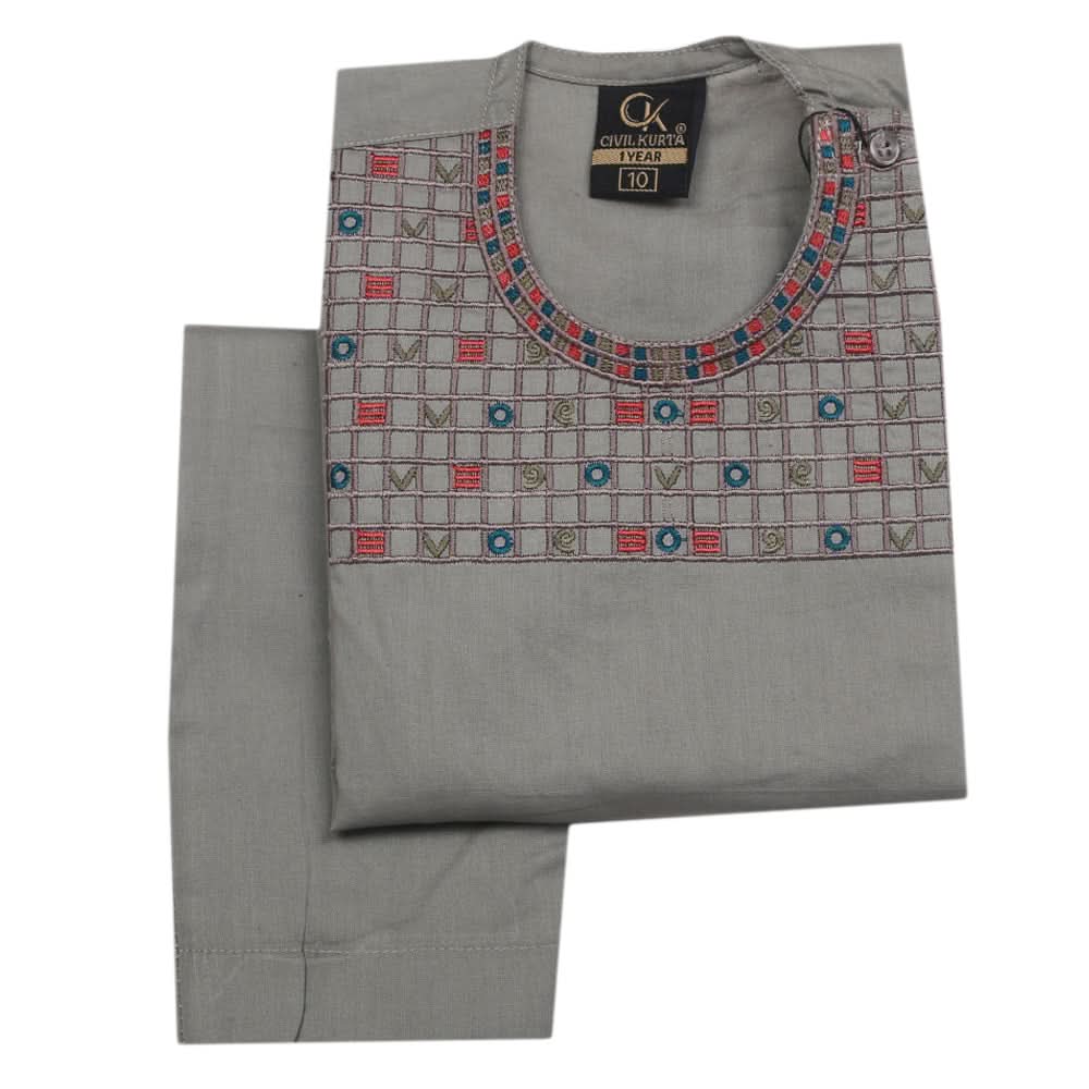 Newborns Boys Shalwar Suits - Light Grey, Kids, Newborn Boys Shalwar Suits, Chase Value, Chase Value