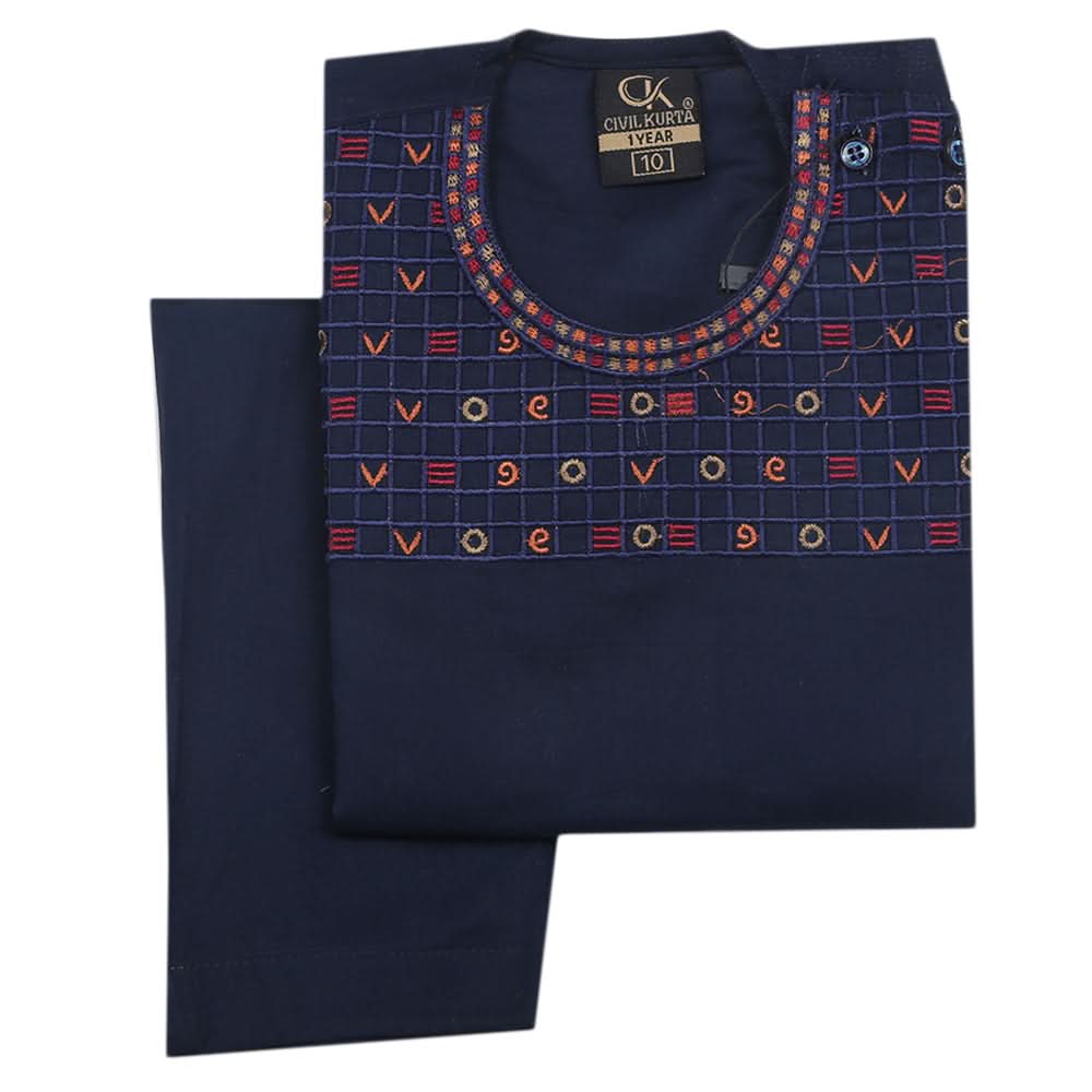 Newborns Boys Shalwar Suits - Navy Blue, Kids, Newborn Boys Shalwar Suits, Chase Value, Chase Value
