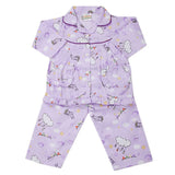 Girl's Full Sleeves Night Suit - Light Purple, Kids, Girls Sets And Suits, Chase Value, Chase Value
