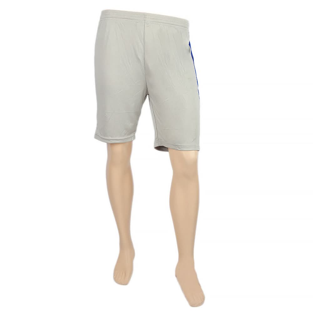 Men's Embroidered Stripe Short - Grey & Royal Blue, Men, Shorts, Chase Value, Chase Value