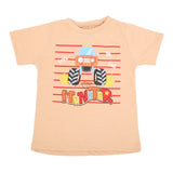 Boys Printed Half Sleeves T-Shirt 4732 - Beige, Kids, Boys T-Shirts, Chase Value, Chase Value