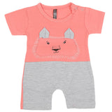 Newborn Boys Half Sleeves Rompers - Peach, Kids, NB Boys Rompers, Chase Value, Chase Value