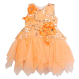 Girls Fancy Frock - Orange, Girls Frocks, Chase Value, Chase Value