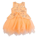 Girls Fancy Frock - Orange, Girls Frocks, Chase Value, Chase Value