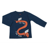 Boys Full Sleeves T-Shirt - Steel Blue, Kids, Boys T-Shirts, Chase Value, Chase Value