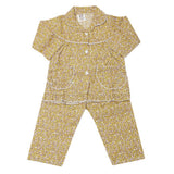 Girl's Full Sleeves Night Suit - Mustard, Kids, Girls Sets And Suits, Chase Value, Chase Value