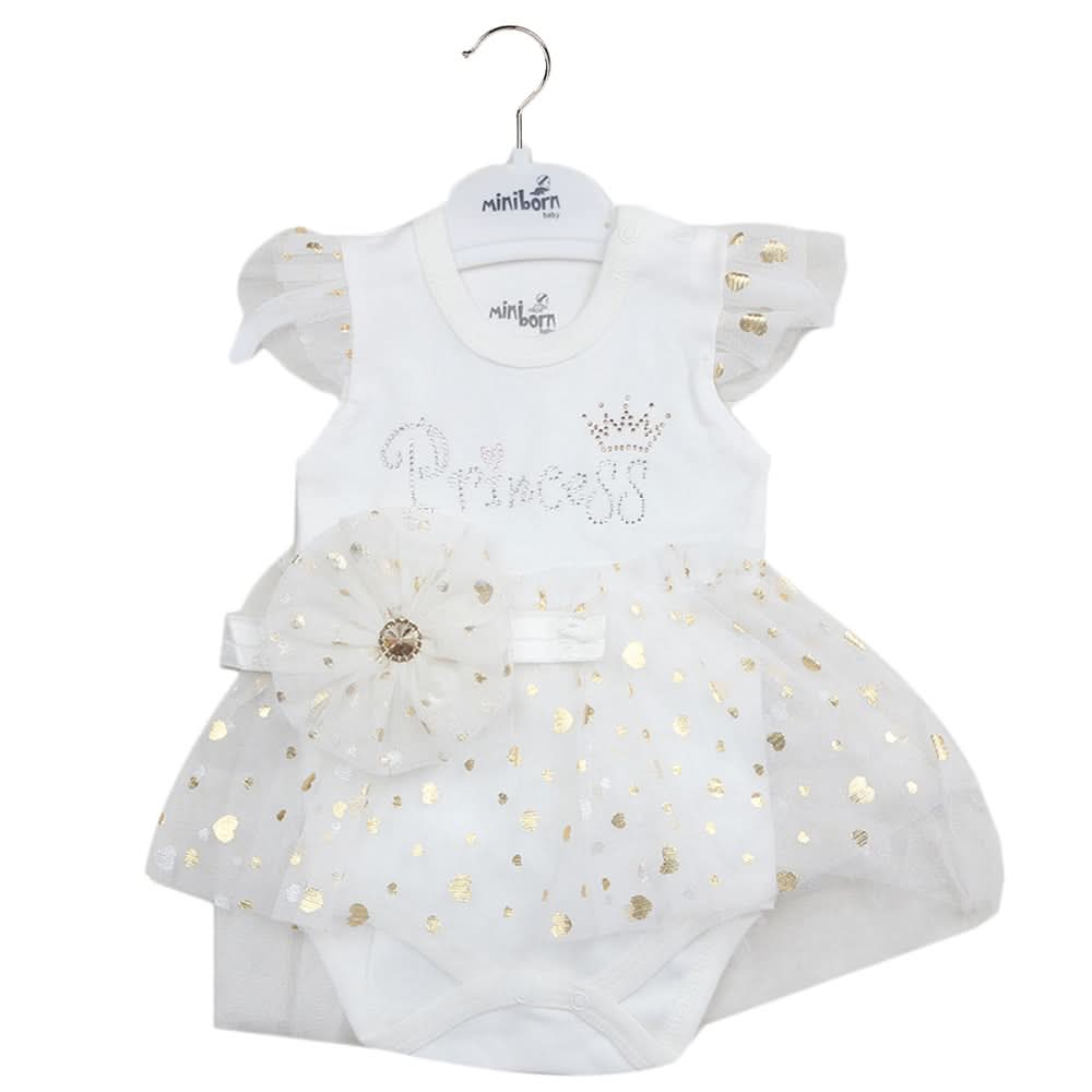 Newborn Girls Frock - White, Kids, Newborn Girls Frocks, Chase Value, Chase Value