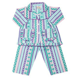 Girl's Full Sleeves Night Suit - Cyan, Kids, Girls Sets And Suits, Chase Value, Chase Value