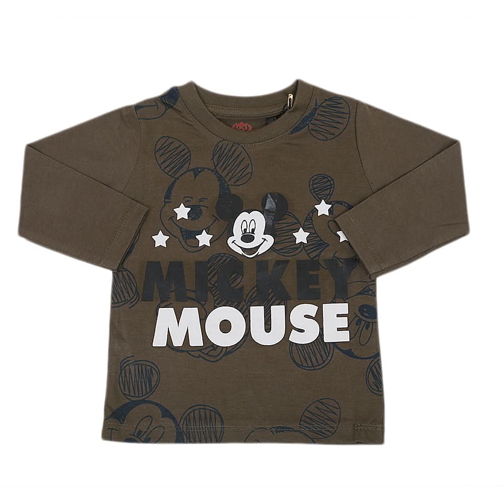 Boys Full Sleeves T-Shirt - Olive Green, Kids, Boys T-Shirts, Chase Value, Chase Value