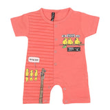 Newborn Boys Half Sleeves Rompers - Peach, Kids, NB Boys Rompers, Chase Value, Chase Value