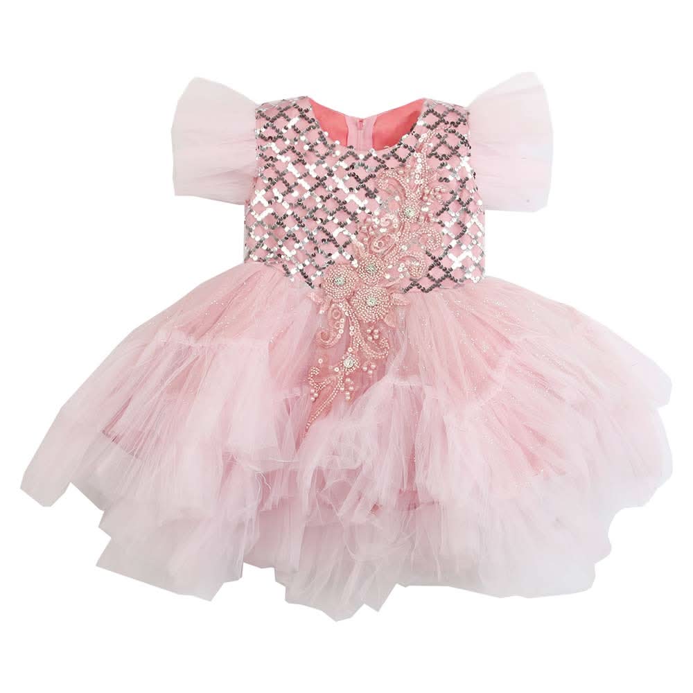 Girls Fancy Frock - Light Pink, Girls Frocks, Chase Value, Chase Value