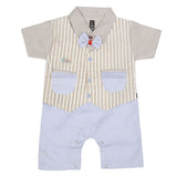 Newborn Boys Half Sleeves Koti Romper - Beige, Kids, NB Boys Rompers, Chase Value, Chase Value