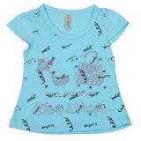 Girls Half Sleeves T-Shirt - Blue, Kids, Girls T-Shirts, Chase Value, Chase Value