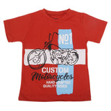 Boys Printed Half Sleeves T-Shirt 4745 - Rust, Kids, Boys T-Shirts, Chase Value, Chase Value