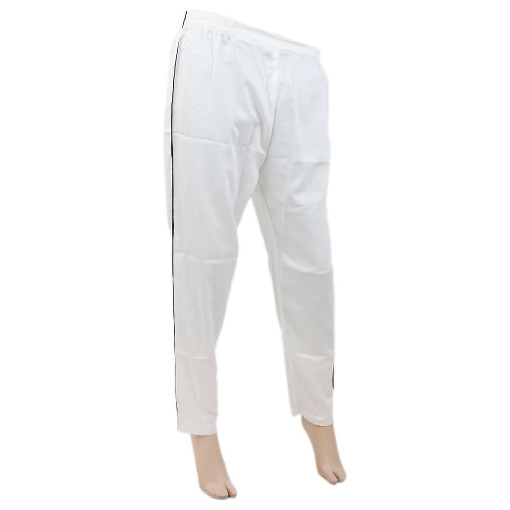 Women's Trouser With Said Tape - White, Women, Pants & Tights, Chase Value, Chase Value