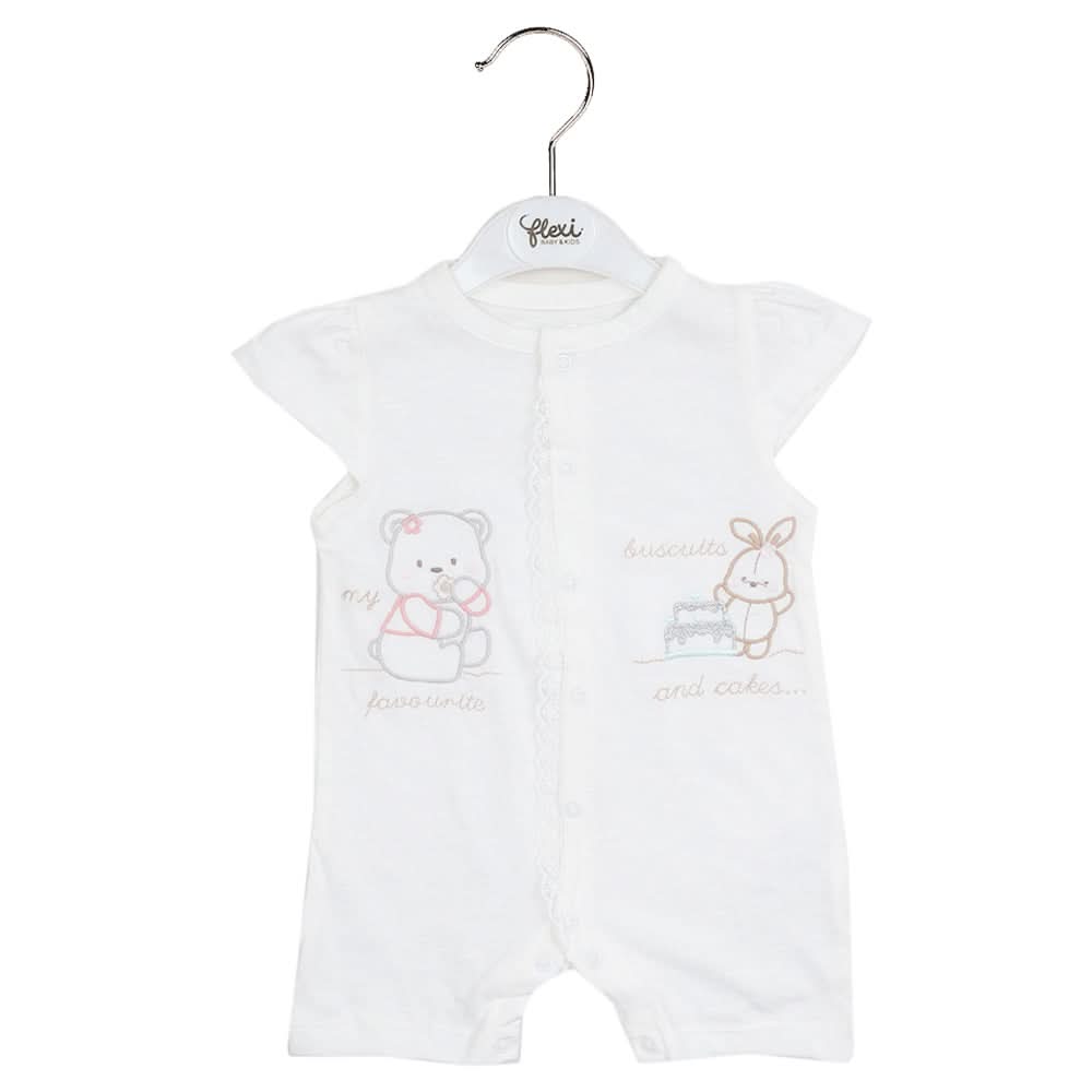 Newborn Girls Romper - White, Kids, Newborn Girls Rompers, Chase Value, Chase Value