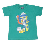 Boys Printed Half Sleeves T-Shirt 4736 - Green, Kids, Boys T-Shirts, Chase Value, Chase Value