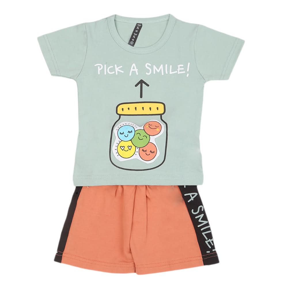 Boys Half Sleeves Suit - Sea Green, Kids, Boys Sets And Suits, Chase Value, Chase Value