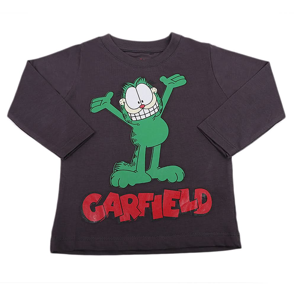 Boys Full Sleeves T-Shirt - Dark Grey, Kids, Boys T-Shirts, Chase Value, Chase Value