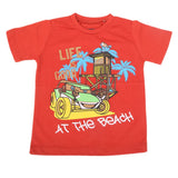 Boys Printed Half Sleeves T-Shirt 4751 - Rust, Kids, Boys T-Shirts, Chase Value, Chase Value