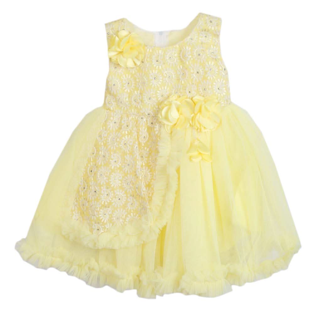 Girls Fancy Frock - Yellow, Girls Frocks, Chase Value, Chase Value