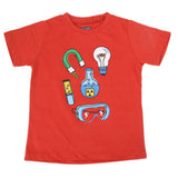 Boys Printed Half Sleeves T-Shirt 4735 - Rust, Kids, Boys T-Shirts, Chase Value, Chase Value
