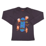 Boys Full Sleeves T-Shirt - Grey, Kids, Boys T-Shirts, Chase Value, Chase Value