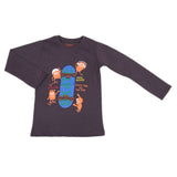 Boys Full Sleeves T-Shirt - Grey, Kids, Boys T-Shirts, Chase Value, Chase Value