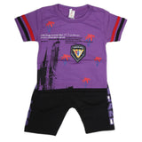 Boys Half Sleeves Suit - Purple, Kids, Boys Sets And Suits, Chase Value, Chase Value