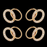 Women's Ear Tops 2 Pcs - Golden, Women, Earrings & Tops, Chase Value, Chase Value