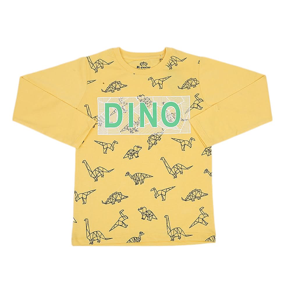 Boys Full Sleeves T-Shirt - Yellow, Kids, Boys T-Shirts, Chase Value, Chase Value