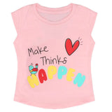 Girls Half Sleeves T-Shirt - Pink, Girls T-Shirts, Chase Value, Chase Value