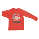 Boys Full Sleeves Jersey T-Shirt - Rust, Kids, Boys T-Shirts, Chase Value, Chase Value