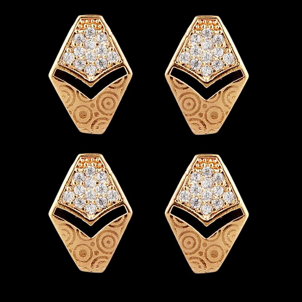 Women's Ear Tops 2 Pcs - Golden, Women, Earrings & Tops, Chase Value, Chase Value