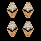 Women's Ear Tops 2 Pcs - Golden, Women, Earrings & Tops, Chase Value, Chase Value