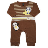Newborn Boys Full Sleeves Romper - Brown, Kids, Newborn Boys Rompers, Chase Value, Chase Value