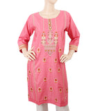 Women's Embroidered Kurti 31 - Pink, Women, Ready Kurtis, Chase Value, Chase Value