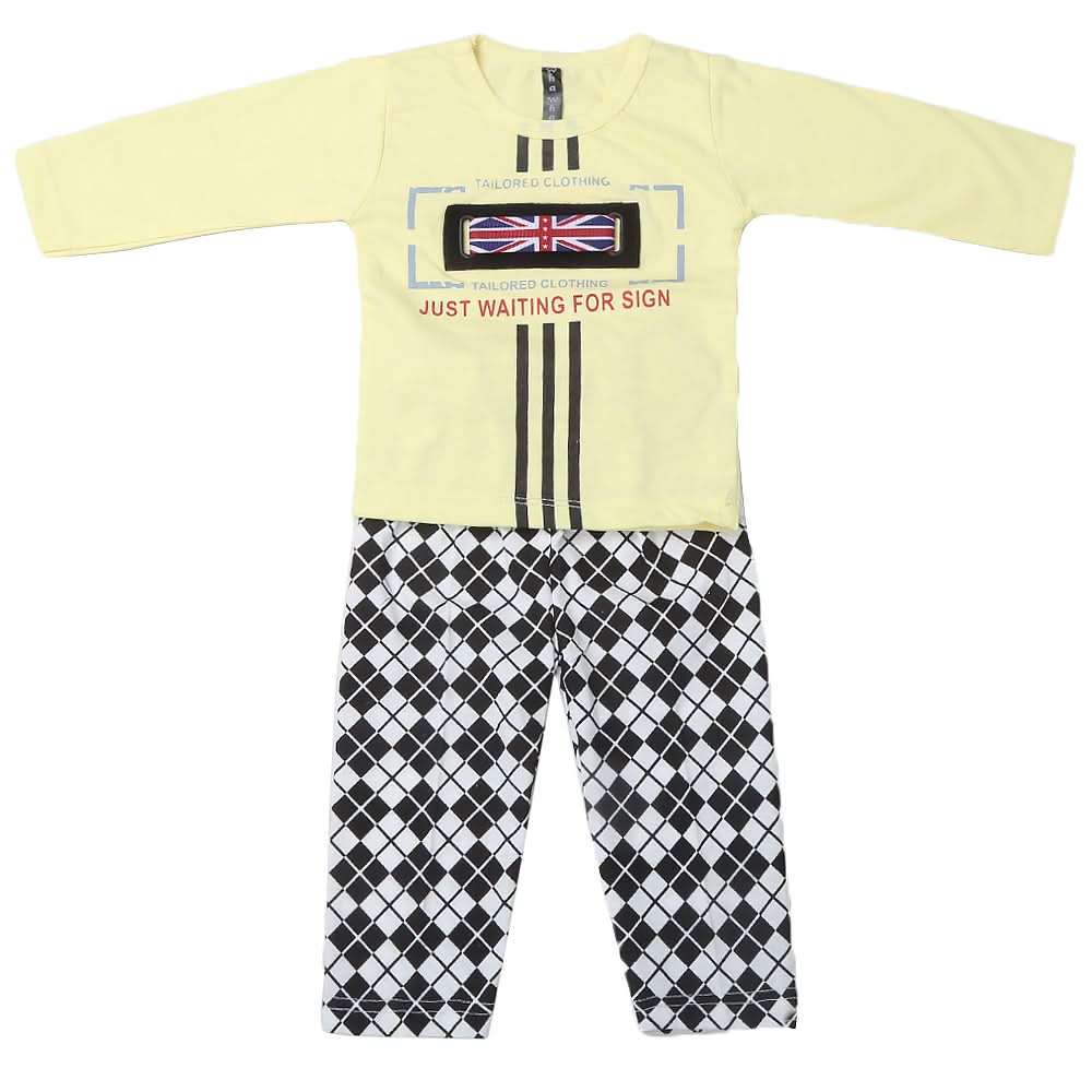 Boys Full Sleeves Suit - Lemon, Kids, Boys Sets And Suits, Chase Value, Chase Value
