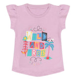 Girls Half Sleeves T-Shirt - Purple, Girls T-Shirts, Chase Value, Chase Value