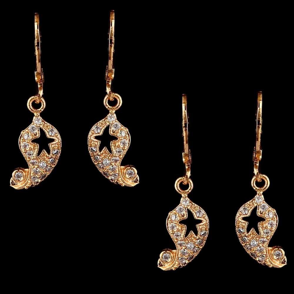 Women's Earrings 2 Pcs - Golden, Women, Earrings & Tops, Chase Value, Chase Value