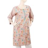Women's Embroidered Kurti 28 - Brown, Women, Ready Kurtis, Chase Value, Chase Value
