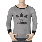 Men's Full Sleeves Printed T-Shirt - Grey, Men, T-Shirts And Polos, Chase Value, Chase Value